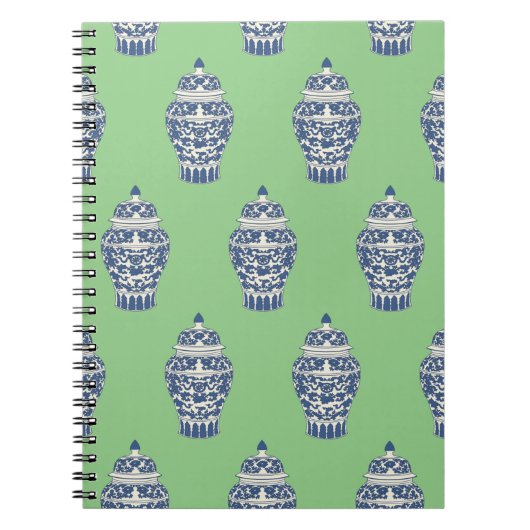 青と白のジンジャージャー ノートブック (正面)