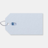 青と白のジンジャー瓶と青の弓 ギフトタグ (裏面横)