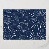 青と白のスクリプト陽気クリスマスの非写真のために 箔シーズンカード (裏面)