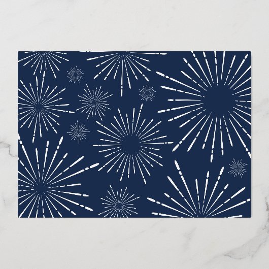 青と白のスクリプト陽気クリスマスの非写真のために 箔シーズンカード (裏面)