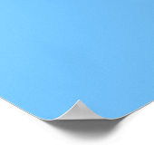 青と白のスケルトンリーフの線画 ポスター (角)