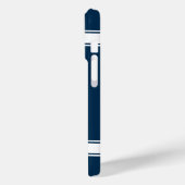青と白のスストライプジャージーフットボール Case-Mate iPhoneケース (裏面 / 左)