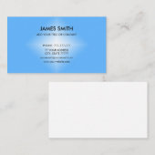 青と白のスタイリッシュダイヤモンドグラデーションのカスタマイズ可能 名刺 (正面/裏面)