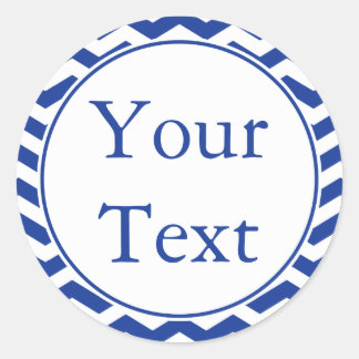 青と白のステッカーまたはラベルとカスタム文字 ラウンドシール