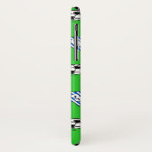 青と白のストライプのサッカーシャツ。 Case-Mate iPhoneケース (裏面/左)