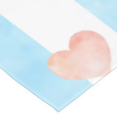 青と白のストライプハート-, Paw Print, Shell テーブルクロス (アングル)