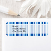 青と白のストライプパターン ラベル (インサイチュ)