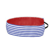 青と白のストライプ模様 アスレチックヘッドバンド (右)