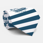 青と白のストライプ航海の風帆船2 ネクタイ (ロール)