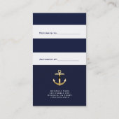 青と白のストライプ金ゴールド航海のフレンド参照 紹介カード (裏面)