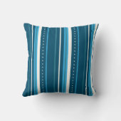 青と白のストライプ クッション (裏面)