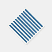 青と白のストライプ スタンダードカクテルナプキン (角)