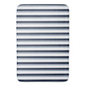 青と白のストライプ バスマット (正面縦)