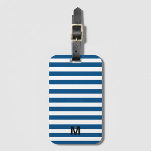 青と白のストライプ ラゲッジタグ