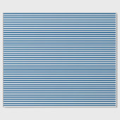 青と白のストライプ ラッピングペーパー (フラット)