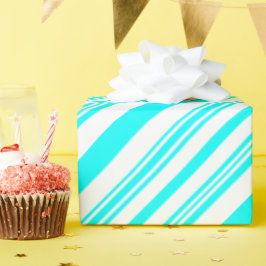 青と白のストライプ ラッピングペーパー