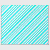 青と白のストライプ ラッピングペーパー (フラット)