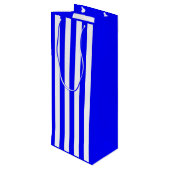 青と白のストライプ ワインギフトバッグ (裏面アングル)