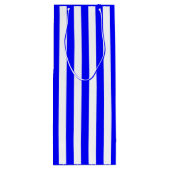 青と白のストライプ ワインギフトバッグ (裏面)