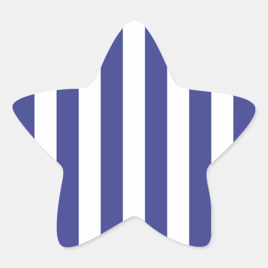 青と白のストライプ 星シール (正面)