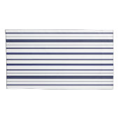 青と白のストライプ – 濃 枕カバー (裏面-右)