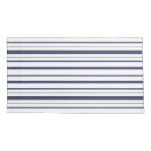 青と白のストライプ – 濃 枕カバー (裏面-左)