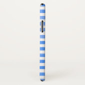 青と白のストライプiPhone Xケース Case-Mate iPhoneケース (裏面/右)