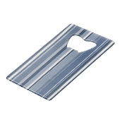 青と白のストリップ クレジットカード栓抜き (裏面アングル)