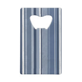 青と白のストリップ クレジットカード栓抜き (裏面)