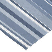 青と白のストリップ ショートテーブルランナー (コーナー)