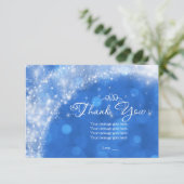 青と白のスパークルシンデレラ感謝 サンキューカード (スタンド正面)