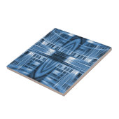 青と白のスピードのパタぼやけーン タイル (側面)