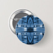 青と白のスピードのパタぼやけーン 缶バッジ (正面&裏面)