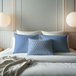 青と白のスプラッシュパターン沿岸モダン部 枕カバー