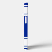 青と白のスポーツストライプ Case-Mate iPhoneケース (裏面 / 右)