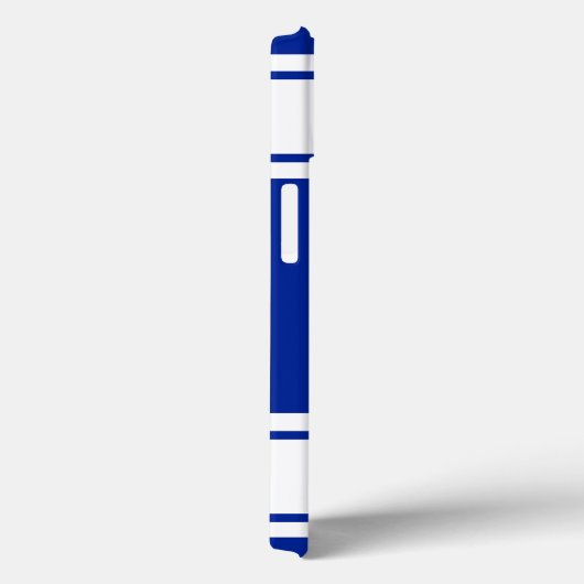 青と白のスポーツストライプ Case-Mate iPhoneケース (裏面 / 右)