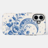 青と白のセレスティアル・シノワズリ三日月デザイン Case-Mate iPhoneケース (裏面 (横))
