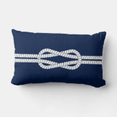 青と白のセーラ航海のーノット ランバークッション (裏面)