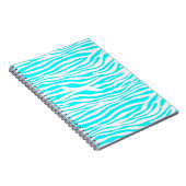 青と白のゼブラストライプ ノートブック (右側)