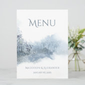 青と白のソフトウォーター結婚カラー メニュー (スタンド正面)