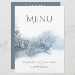 青と白のソフトウォーター結婚カラー メニュー