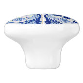 青と白のタイルクラシックルックセラミックノブ セラミックノブ (側面)