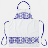 青と白のタラベラ3 エプロン (正面)