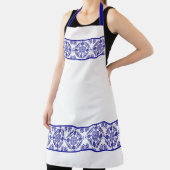 青と白のタラベラ3 エプロン (インサイチュ)