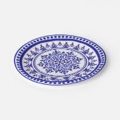 青と白のタラベラ4 ペーパープレート (アングル)