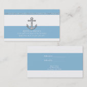 青と白のダイヤモンドのいかりモダンは友人を参照 紹介カード (正面/裏面)