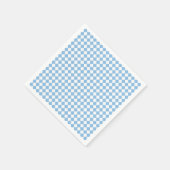 青と白のダイヤ市松模様にモンドパターン スタンダードカクテルナプキン (角)