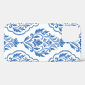 青と白のダマスクヴィンテージのシームレスなパターン。六 Case-Mate iPhoneケース (裏面 (横))