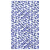 青と白のダリアフラワーズトイレデジュイ テーブルクロス (正面)