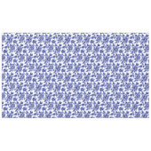 青と白のダリアフラワーズトイレデジュイ テーブルクロス (正面(横))